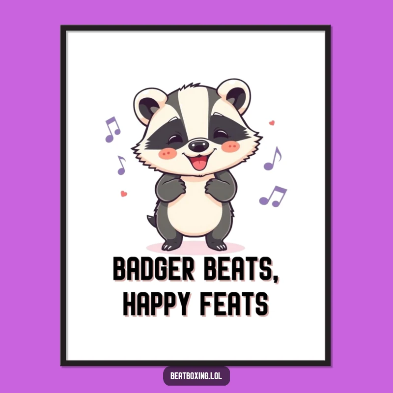 Free Printable Badger Wall Art - Funny Groovy Downloadable Art