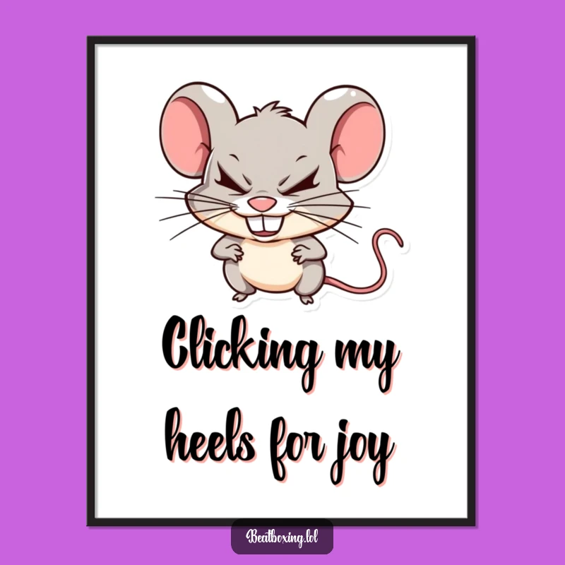 Free Printable Mouse Wall Art: Clicky Beats Downloadable Decor