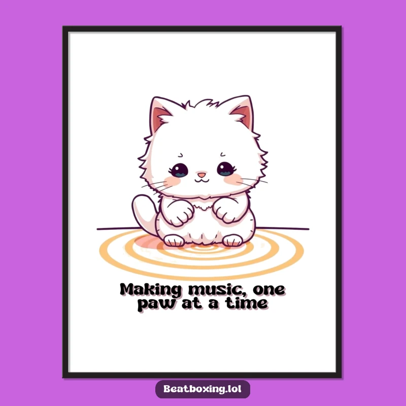 Free Printable Wall Art: Rhythmic Cat Paws Design, Downloadable Art for a Fun Vibe