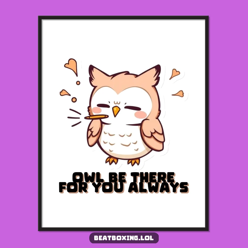 Funny Free Printable Owl 'P' Sound Wall Art - Downloadable Quirky Decor!