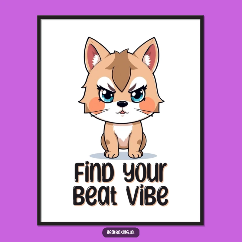 Funny Free Printable Wall Art: Animal Beat Focus Downloadable Art Decor