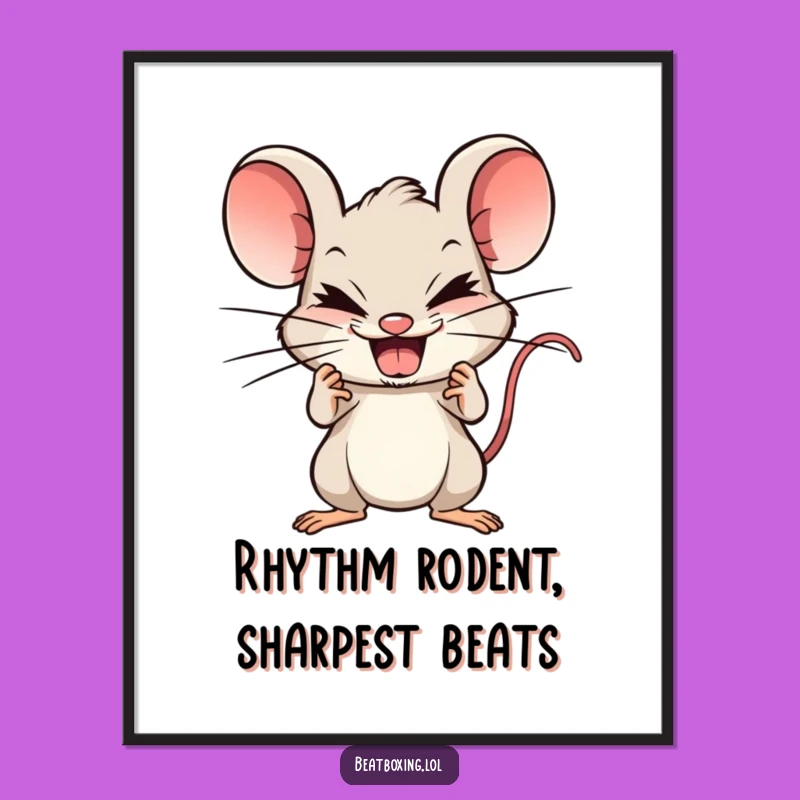 Funny Free Printable Wall Art: Beatboxing Mouse Rhythm - Quirky Downloadable Decor