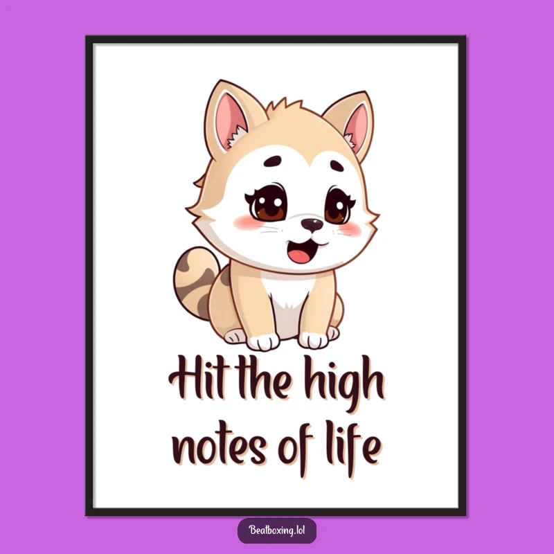 Funny Free Printable Wall Art: Focused Animal's Serenade, Downloadable Music Decor