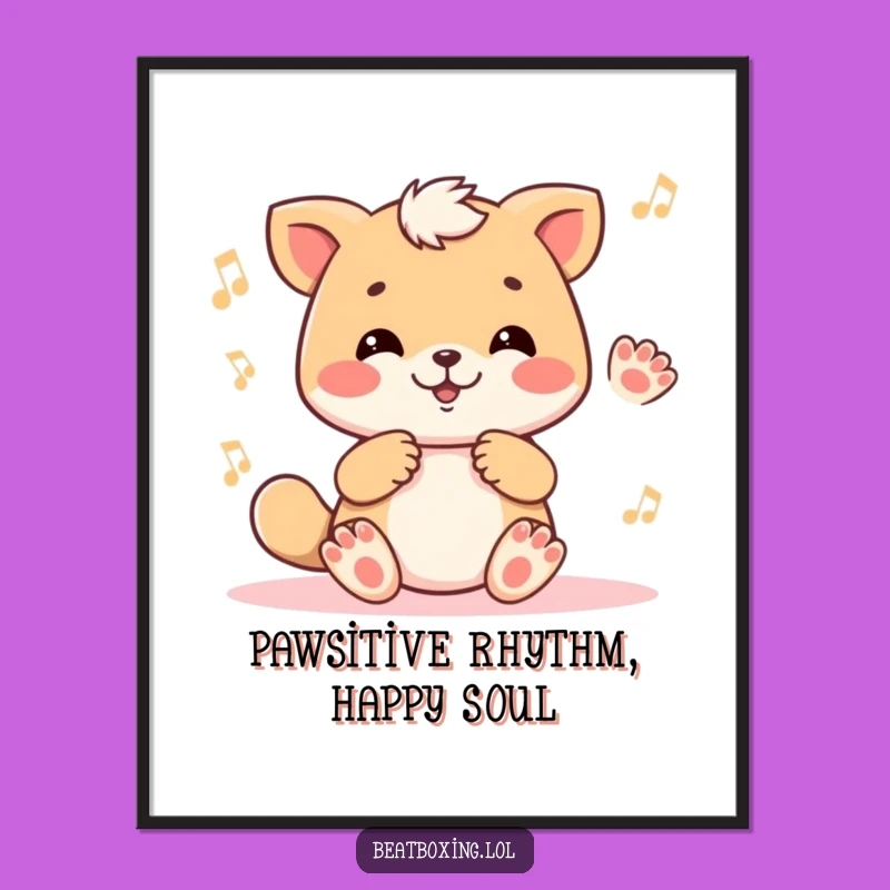 Funny Free Printable Wall Art: Tapping Paws Animal Rhythm - Quirky Downloadable Decor