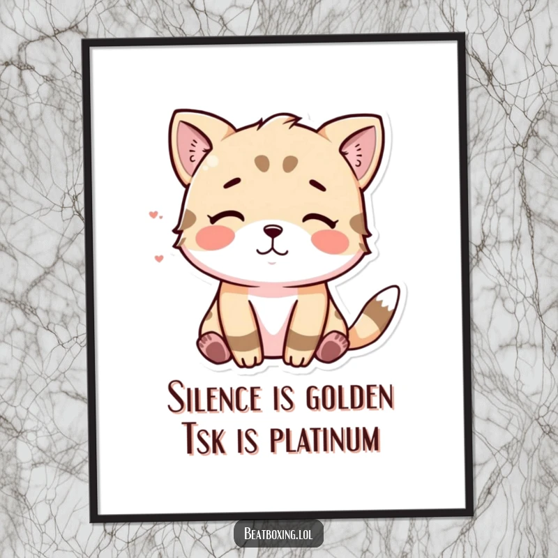 Funny Free Printable Wall Art of an animal making a comical 'tsk' expression, adding a witty touch to any room.