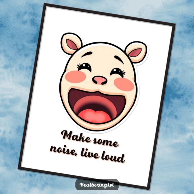 Funny Free Printable Wall Art, a collection of adorably exaggerated mouth shapes creating comical sound effects, purely for visual humor.