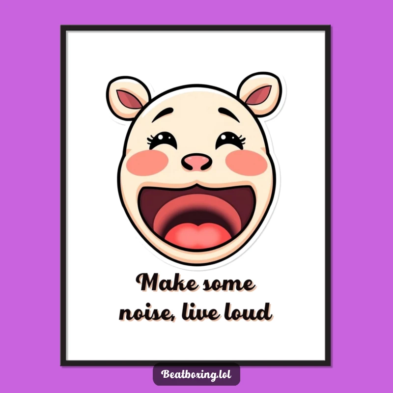 Funny Free Printable Wall Art: Exaggerated Mouth Art, Sound and Fury, Downloadable