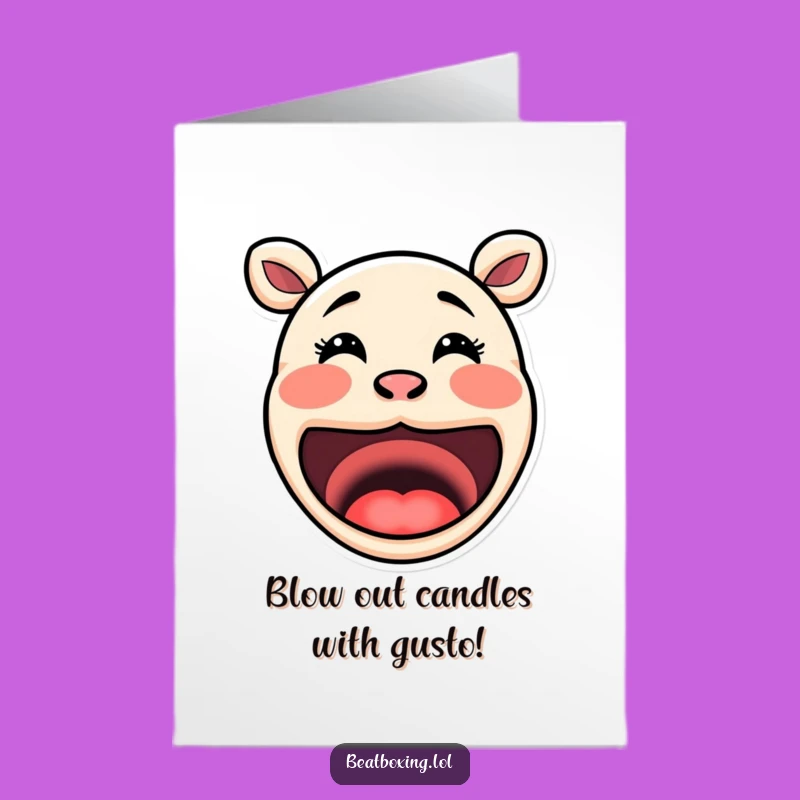 Free Printable Birthday Card: Funny Mouth Shapes, Sound Effects Fun, Downloadable