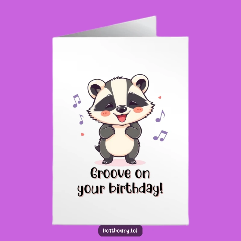 Free Printable Badger Birthday Card - Funny Groovy Downloadable Gift