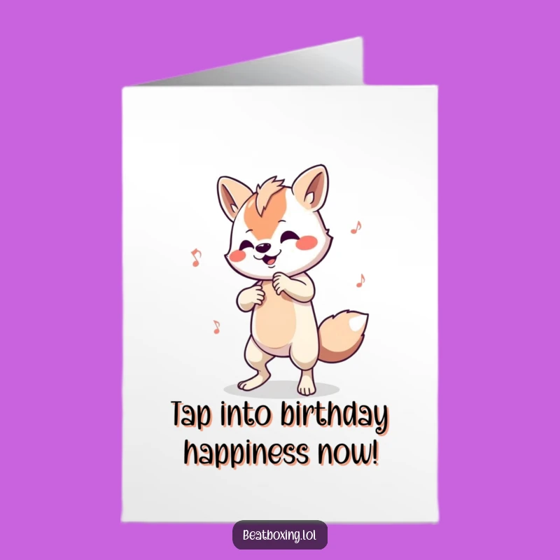 Free Printable Birthday Card: Drumming Animal for a Rhythmic Celebration
