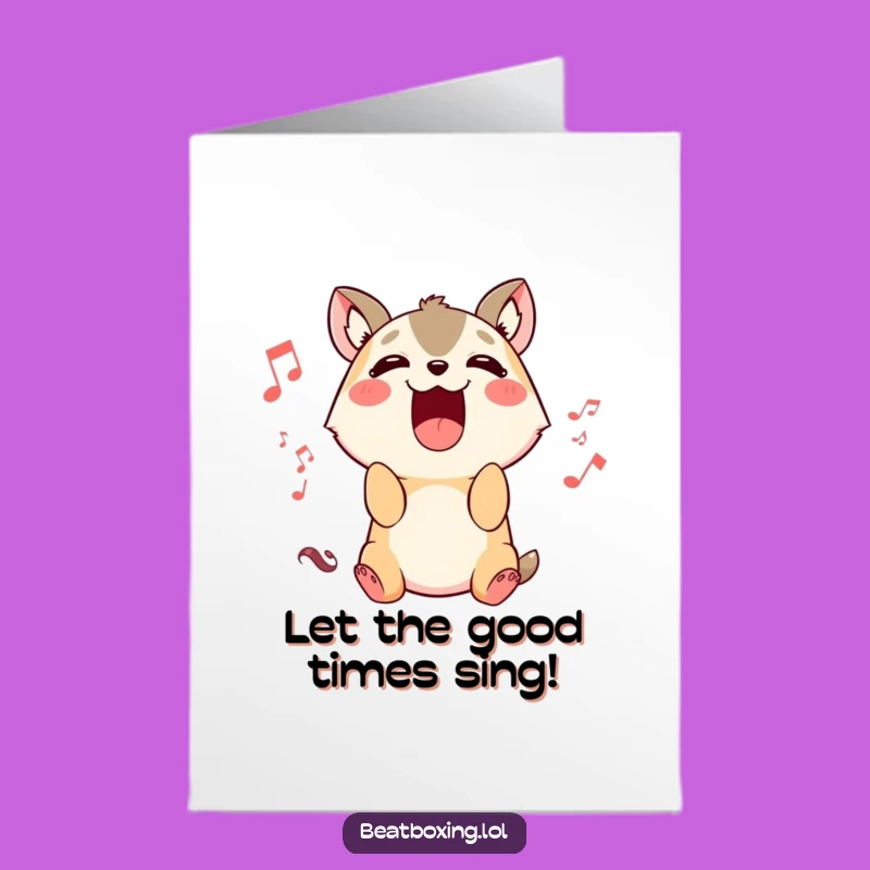 Free Printable Birthday Card: Singing Animal Hits High Notes of Fun!
