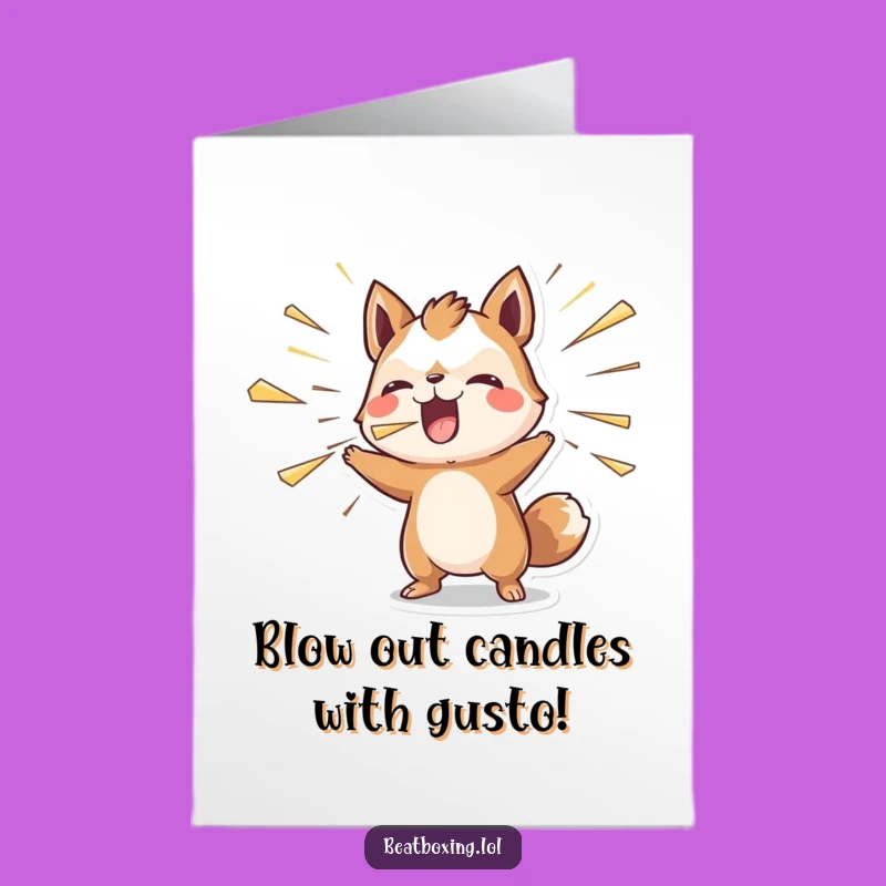 Free Printable Birthday Card: Windy Animal for a Breath of Celebration