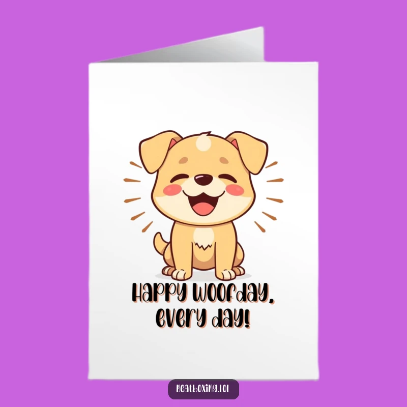 Free Printable Dog Birthday Card: Rhythmic Barks Design for a Howling Good Time