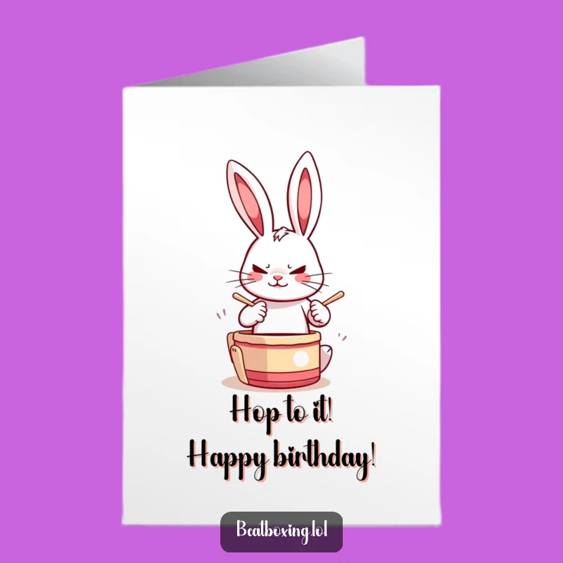 Funny Free Printable Rabbit Birthday Card: Tap Tap! Downloadable DIY Gift of Fun