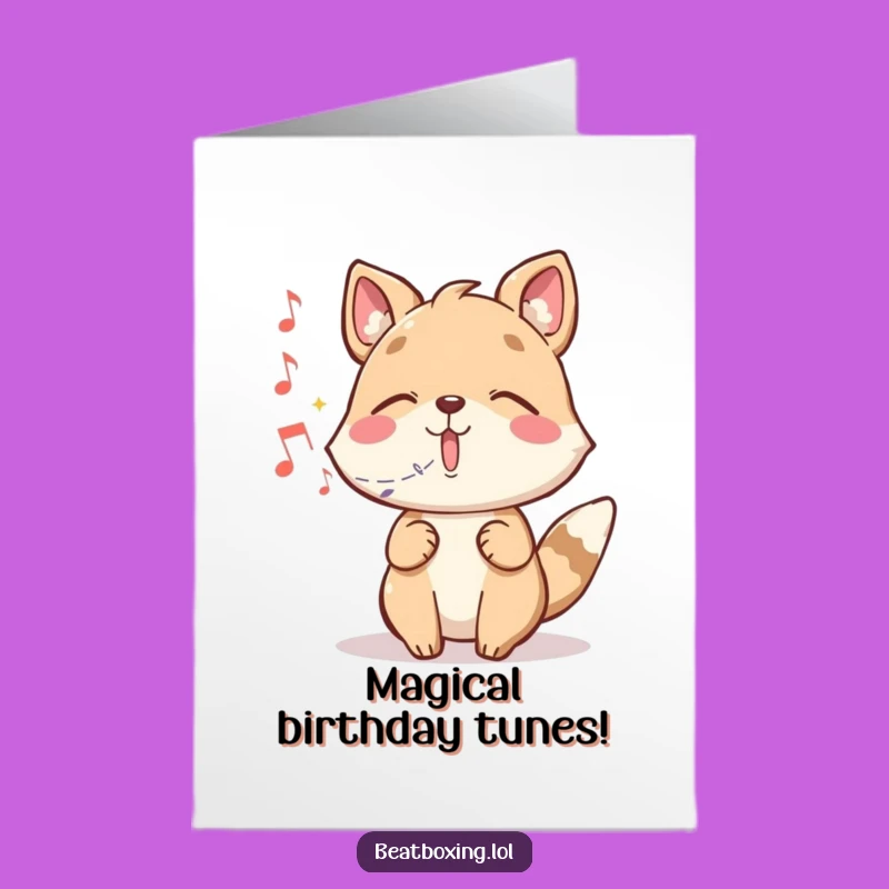 Free Printable Birthday Card: Whimsical Music Animal, Magic Downloadable Gift
