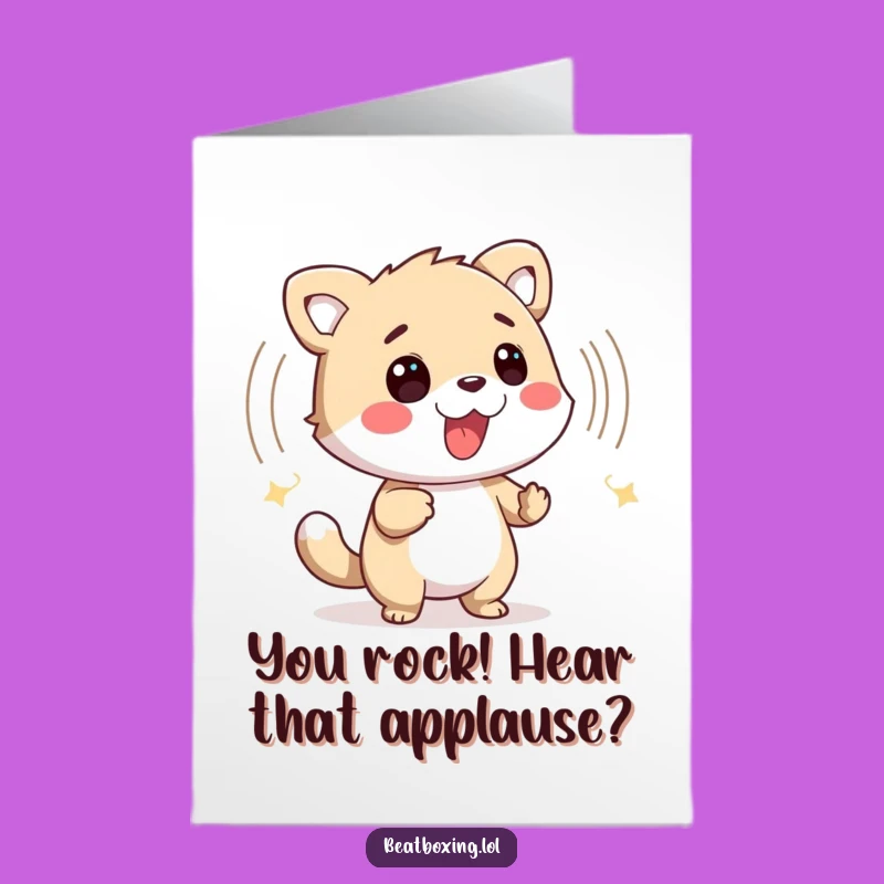 Free Printable Congrats Card: Animal Sound Wave for a Rhythmic Achievement