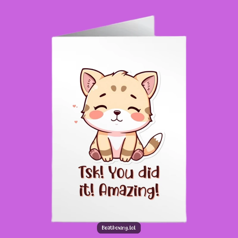 Free Printable Congrats Card: Tsk Animal for a Playful Achievement