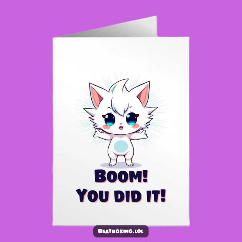 Free Printable Funny Congrats Card: Sonic Energy, Vibrating Success Downloadable