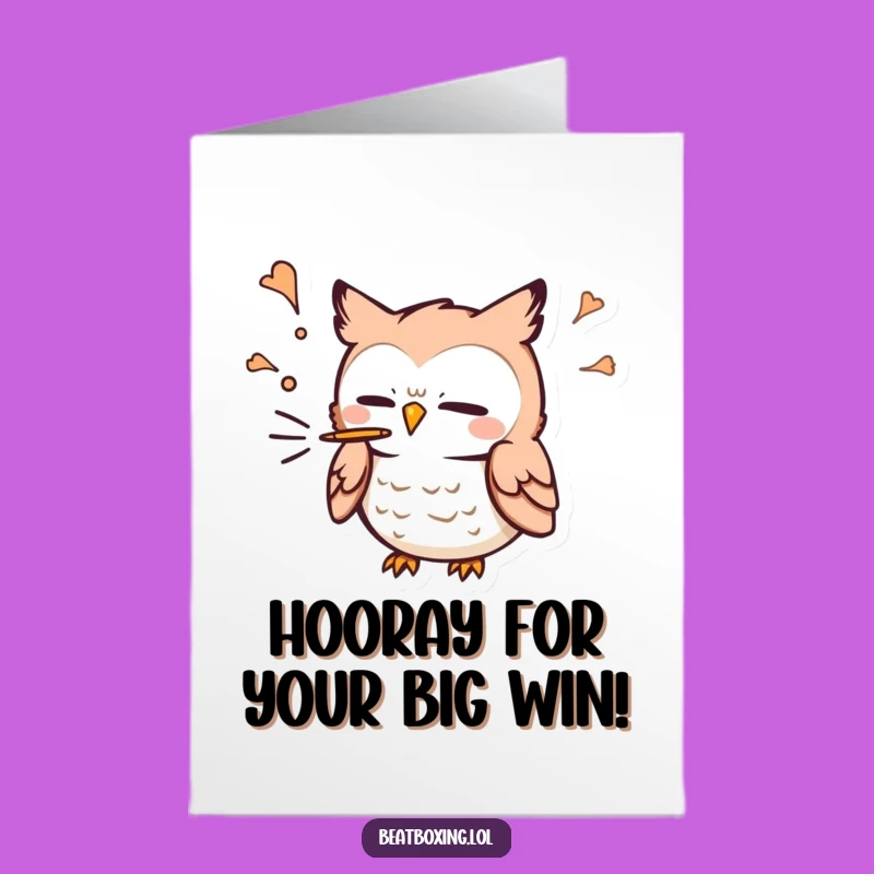 Free Printable Funny Owl 'P' Sound Congratulations Card - Downloadable Joy!
