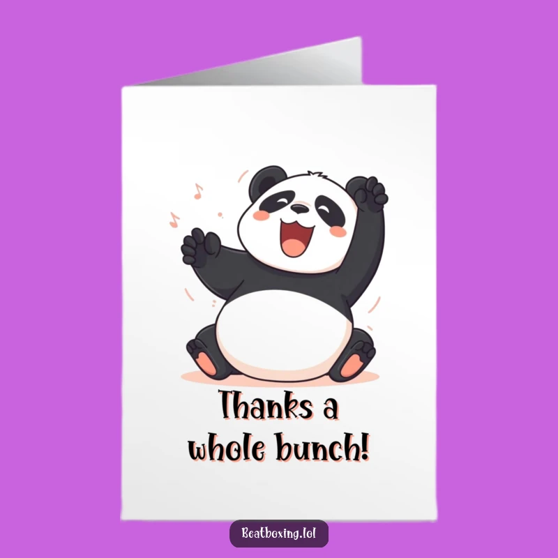 Free Printable Panda Belly Slap Thank You Card: Humorous Downloadable Gift for Appreciation