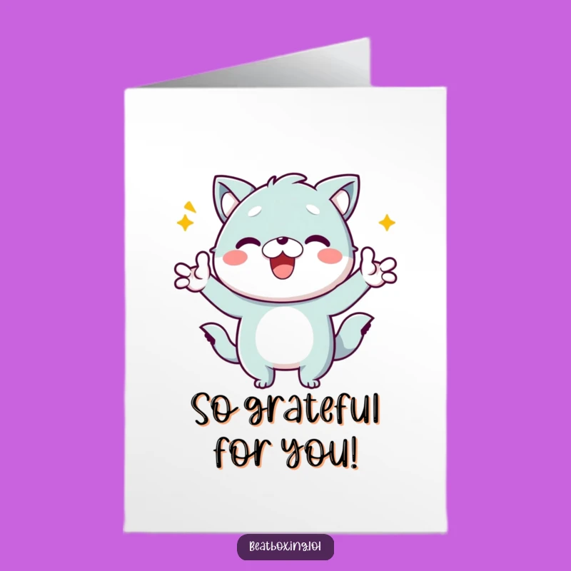 Funny Free Printable Thank You Card: Kawaii Animal Gratitude, Downloadable Appreciation