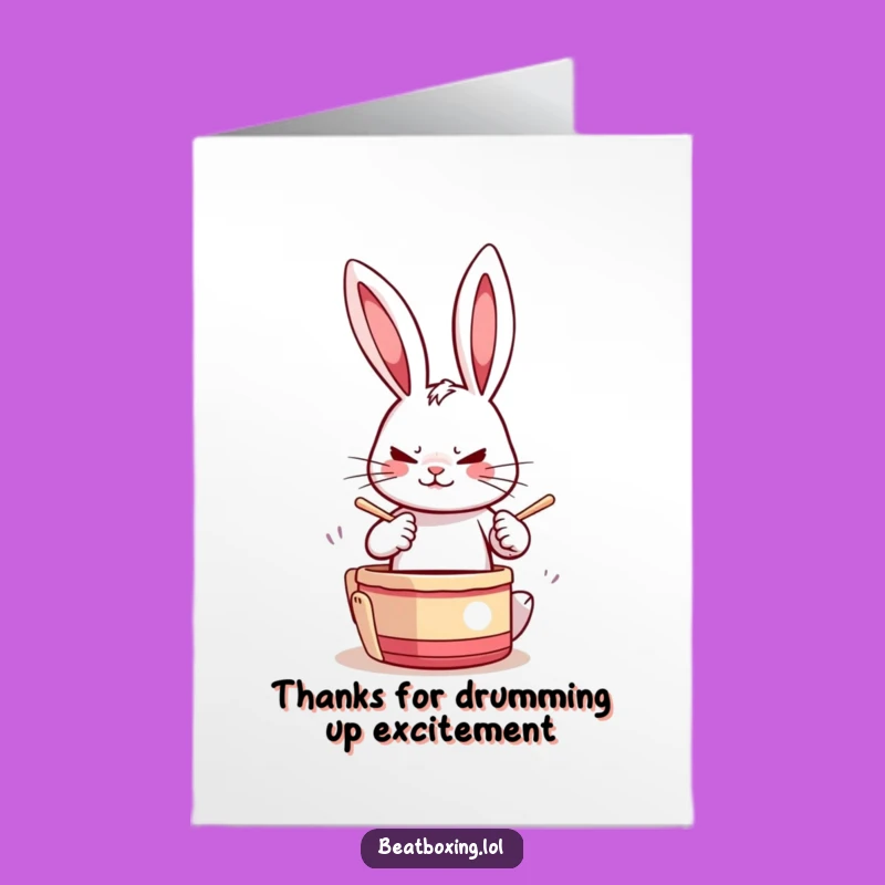 Humorous Free Printable Rabbit Thank You Card: Tap! Downloadable DIY Gift