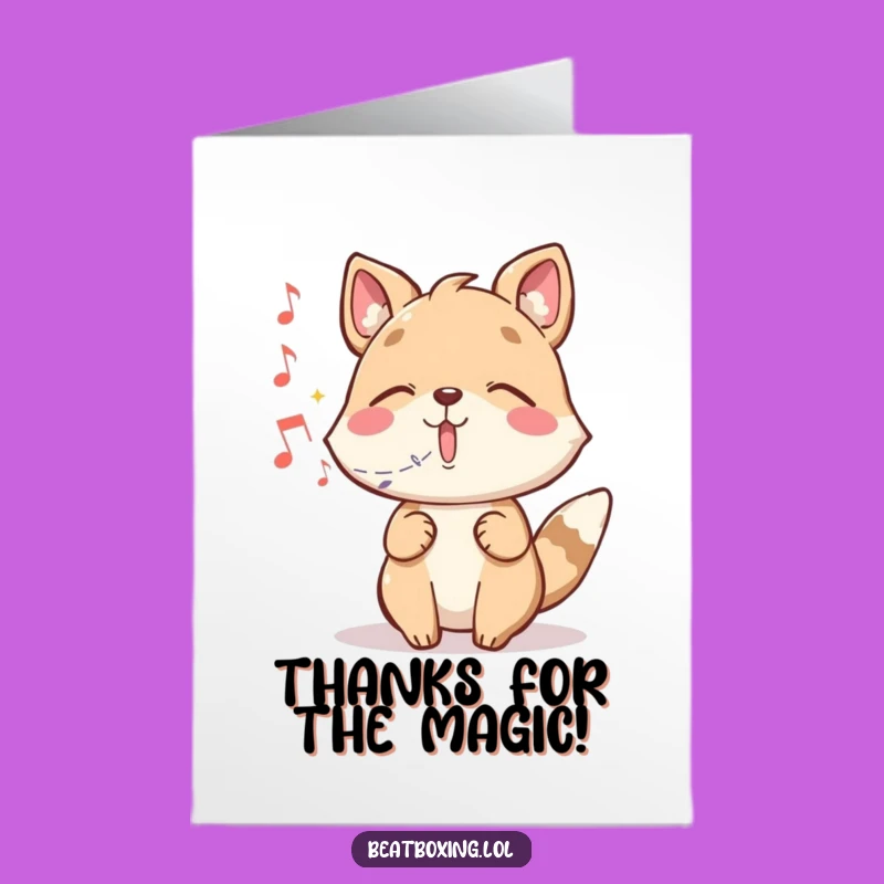 Free Printable Thank You Card: Whimsical Music Maker, Magical Downloadable Gift