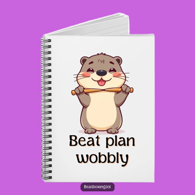Funny Otter Drumsticks Notebook - Jot Down Ideas with Wobbly Glee