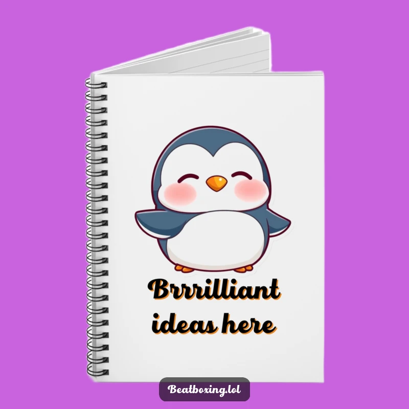 Funny Penguin 'Brrr' Sound Notebook: Cool Journal for Notes, Great Funny Gift