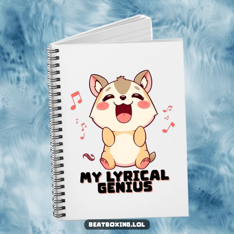 Funny Animal Sound Notebook: A cute animal character singing, mouth open, inspiring musical notes and humor.