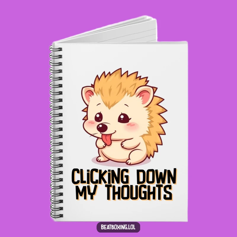 Funny Hedgehog Tongue Click Notebook: Jot Down Ideas with Animal Giggles