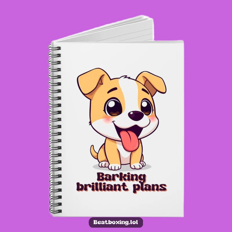 Funny Notebook: Excited Barking Dog - Ideas Bark Out Loud!