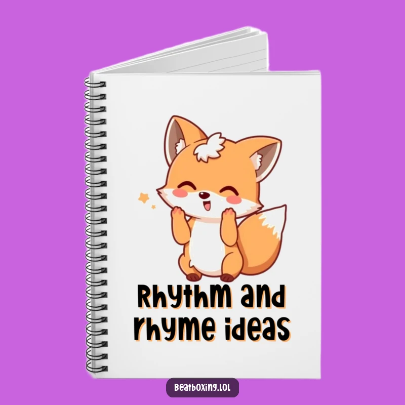 Funny Playful Fox DJ Notebook - Jot Down Rhythmic Ideas