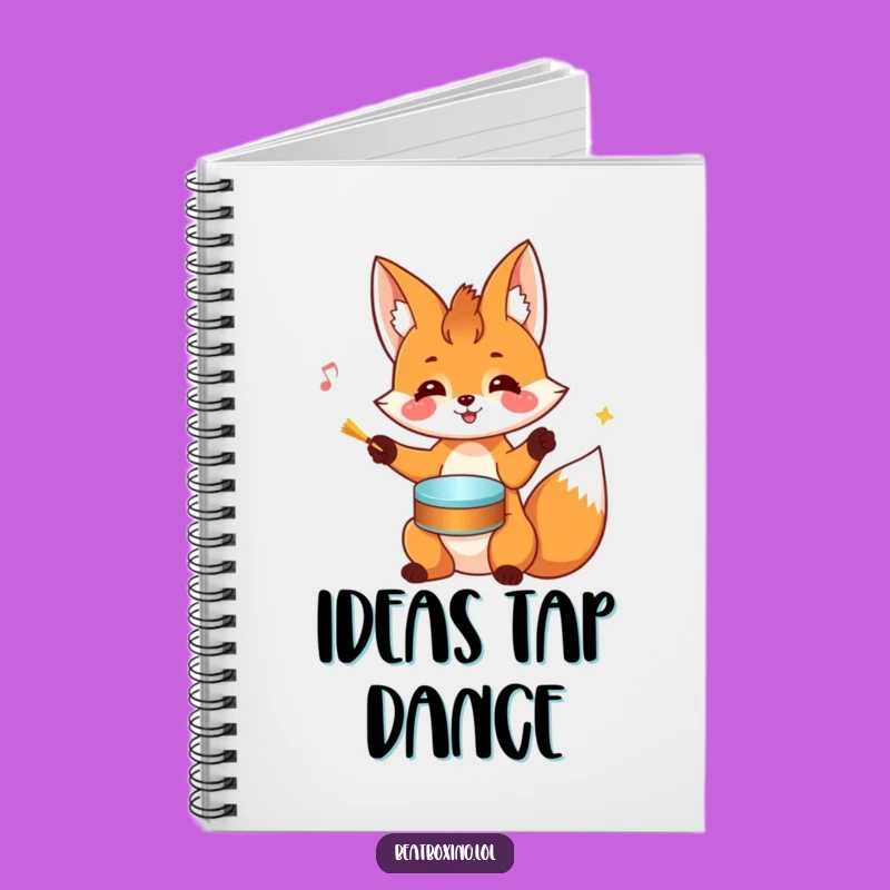 Funny Fox Drumming Notebook: Cheerful Head Rhythms Journal Gift