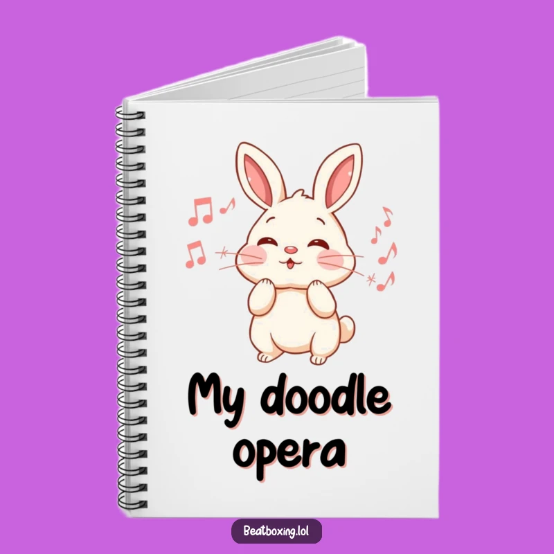 Funny Rabbit Music Notebook: Energetic Cheek Puffing Journal Gift