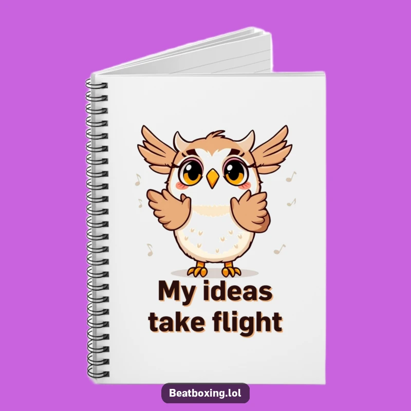 Funny Owl Beat Notebook: Musical Writer, Perfect Humorous Gift for Note-Taking