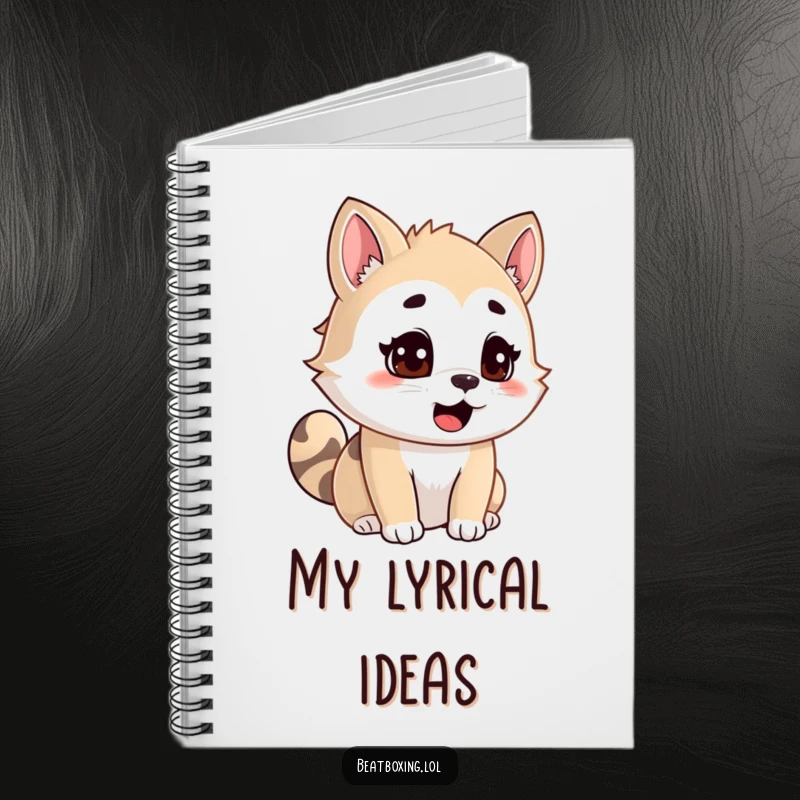 Funny Animal Notebook: An adorable character deep in concentration, mid-vocalization, ideal for writing lyrics or notes.