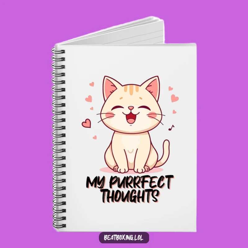 Funny Purring Cat Notebook: Jot Down Ideas with Calm! A Peaceful Funny Gift.