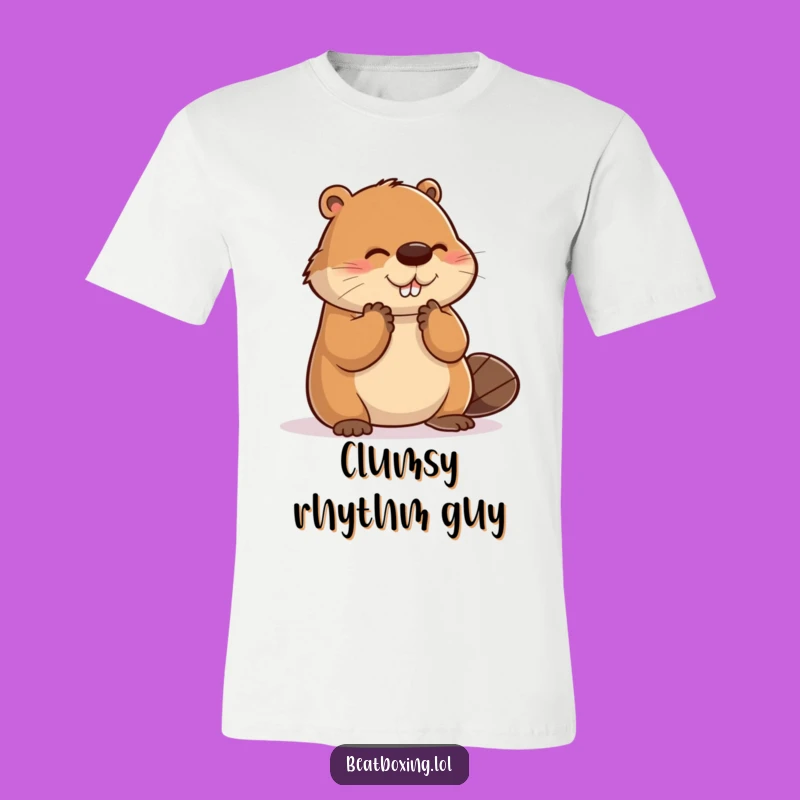 Funny Clumsy Beaver Clap T-Shirt - Comical Gift for the Awkwardly Cool