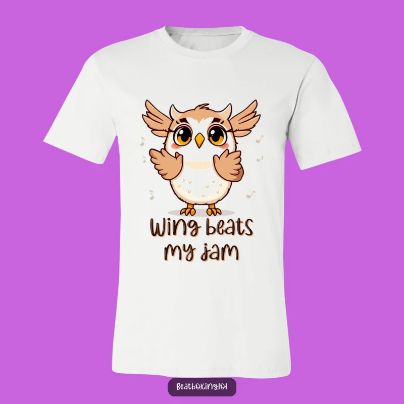 Funny Owl Beat T-Shirt: Surprised Character, Hilarious Gift for Rhythm Enthusiasts