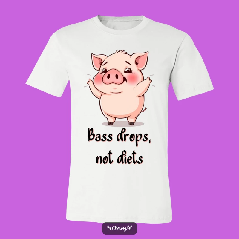Funny Pig Bass Drop T-Shirt: Vibe to the Music with this Hilarious Tee