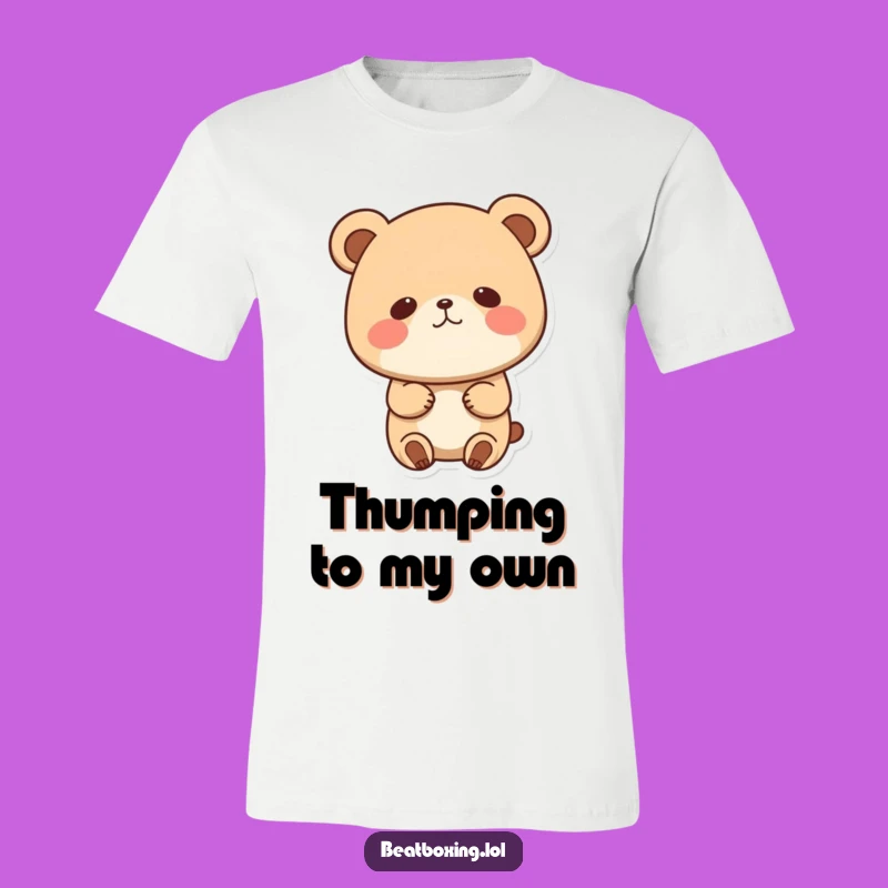 Funny Bear Bobbing Head T-Shirt: Cute Character, Hilarious Gift for Music Enthusiasts