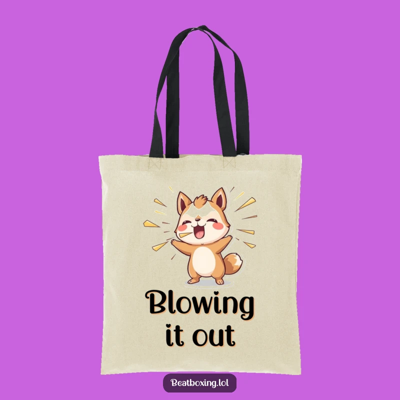 Funny Animal Wind Tote Bag - Carry Your Rhythmic Breath