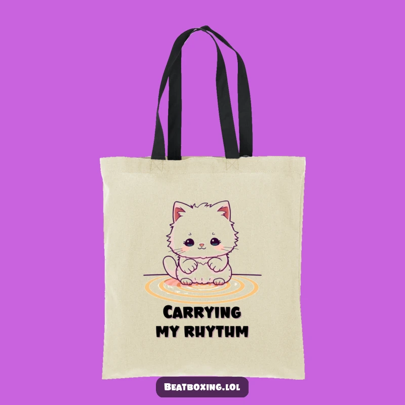 Funny Cat Drummer Tote Bag: Carry the Beat, Stylish Music Bag