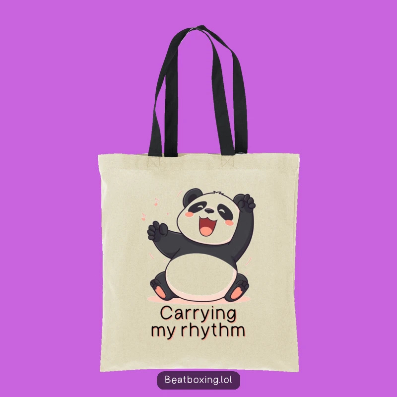 Funny Panda Belly Slap Tote Bag: Hilarious Percussive Carry-All Gift