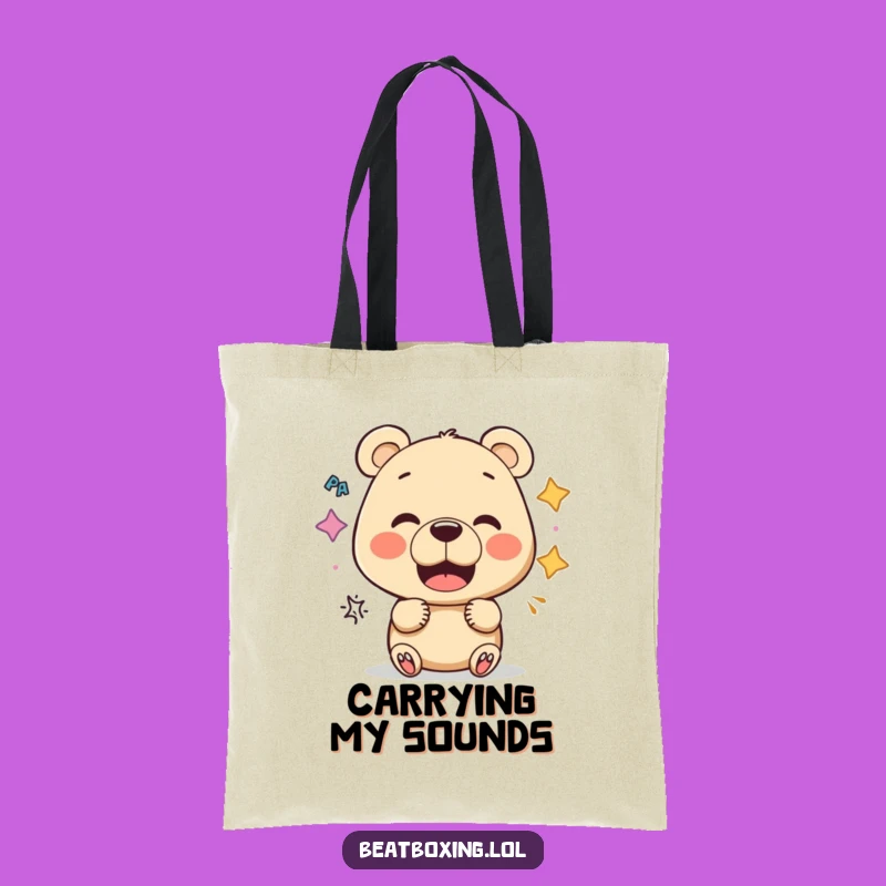 Funny Bear Vocalist Tote Bag: Carry Your Sounds, Stylish Explorer Bag