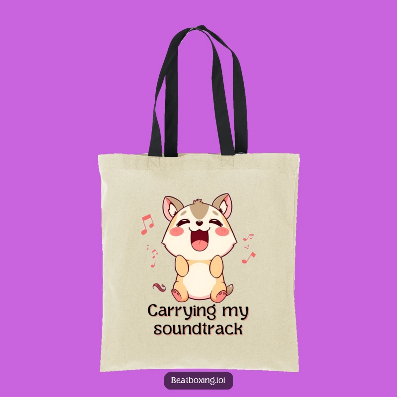 Funny Animal Sound Tote Bag: Carry Your Music with This Singing Character