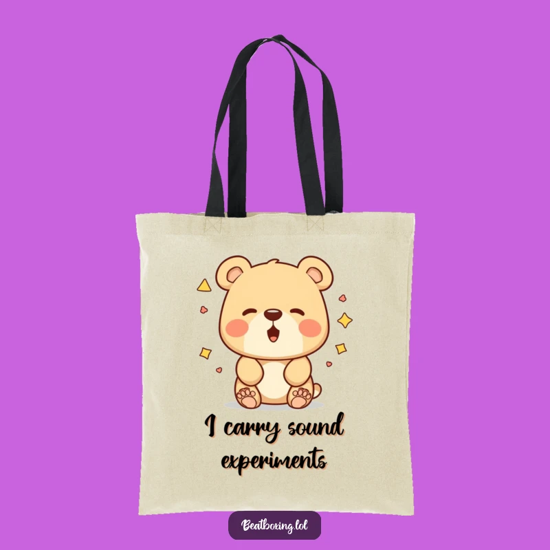 Funny Bear Sound Experiment Tote Bag: Carry Your Laughs in Style