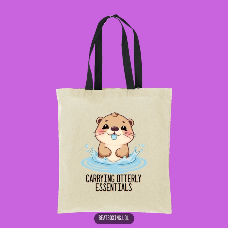 Funny Otter Splash Tote: Carry Your Day with Aquatic Fun