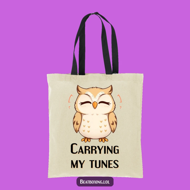 Funny Owl Hum Tote Bag: Carry Your Calm with this Delightful Design, an Ideal Funny Gift!
